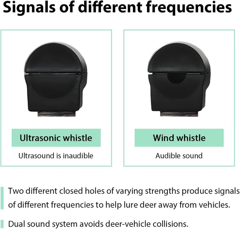 BWBWND 4 PCS Deer Whistles for Car, Save Deer Warning Whistle with Waterproof Adhesive Tape, Ultrasonic Animal Alert Horn Suitable for Sedans Trucks Motorcycles, Car Accessories - Image 3